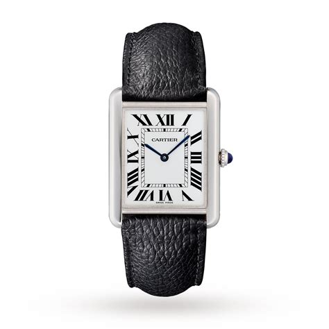 cartier tank stainless steel watch|cartier tank solo large watch.